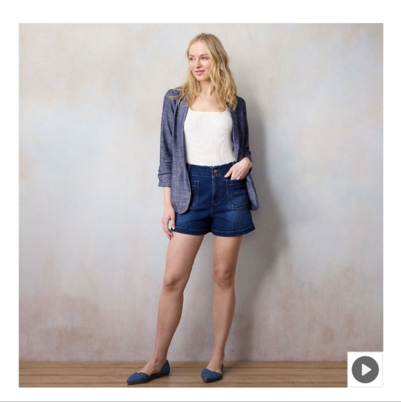 LC Lauren Conrad The Super High Rise Laguna Women's Denim Shorts Size 14 (EUC) - Picture 1 of 10